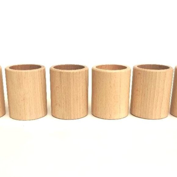 NWT Grapat Wooden Toys Natural Cups Set of 6 - Picture 1 of 2